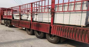 日照 白麻荔枝面外墙干挂，工厂装车日常