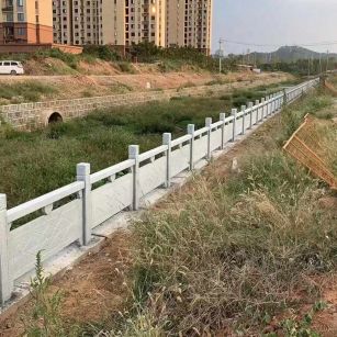 日照 白麻河道栏杆效果展示图