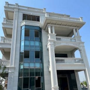 日照 白麻花岗岩别墅外墙干挂效果展示