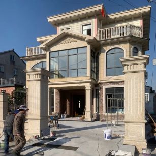 日照 黄金麻花岗岩荔枝面别墅外墙干挂私家专属