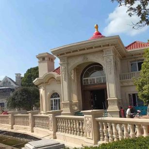 日照 黄金麻花岗岩欧式别墅