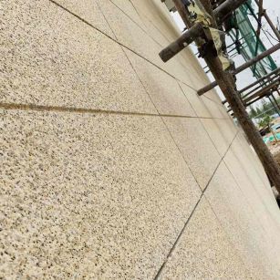 日照 黄金麻花岗岩荔枝面外墙干挂石材效果示例