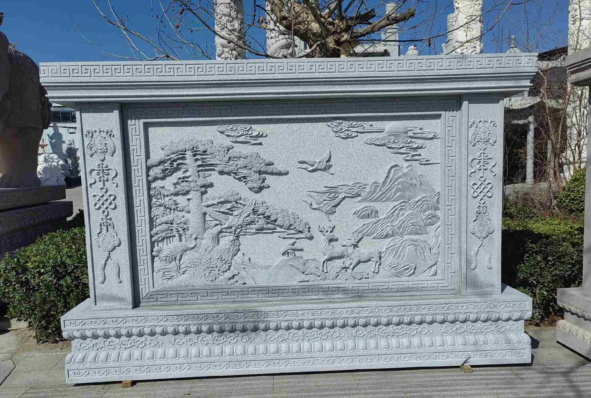 日照 芝麻白大型照壁，屏风，影壁