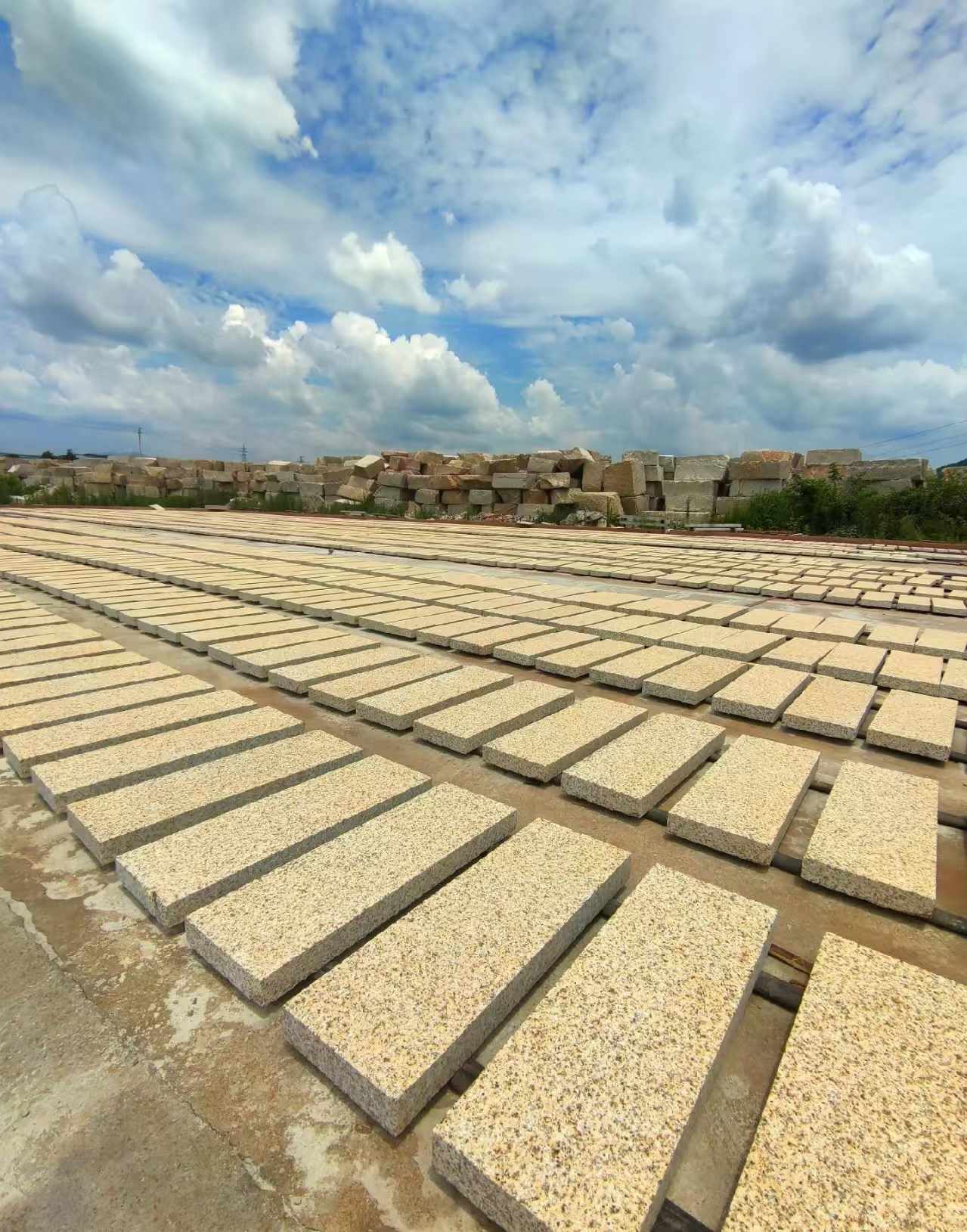 日照 黄金麻荔枝面花岗岩石材地铺石防护中
