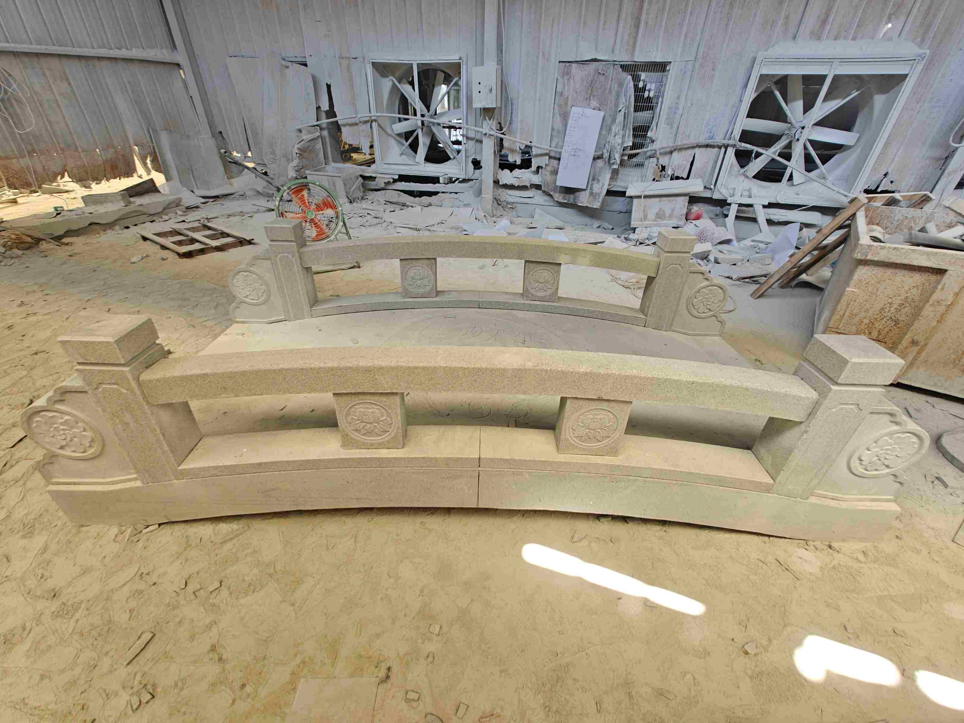 日照 芝麻灰花岗岩异形加工-拱桥，石桥