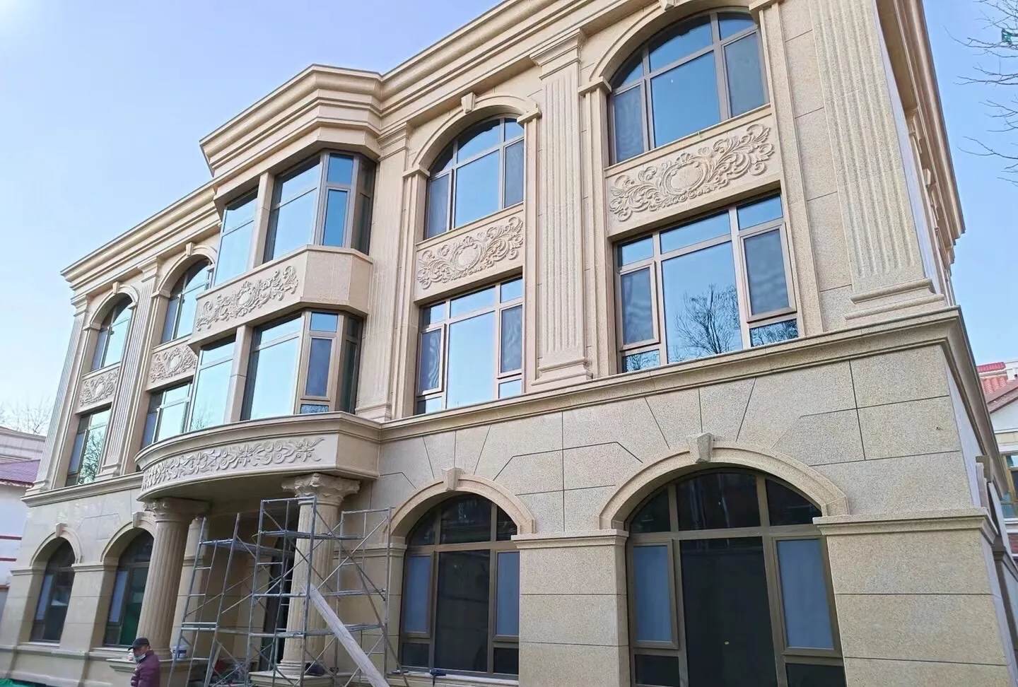 日照 黄金麻花岗岩别墅外墙干挂